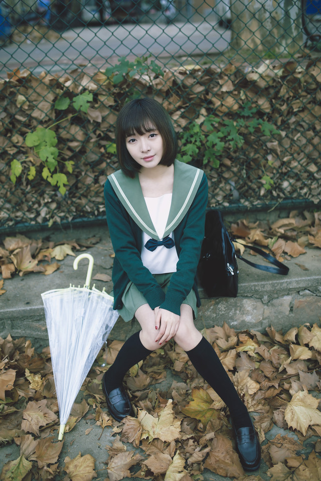 学生妹户外清纯气息  第9张