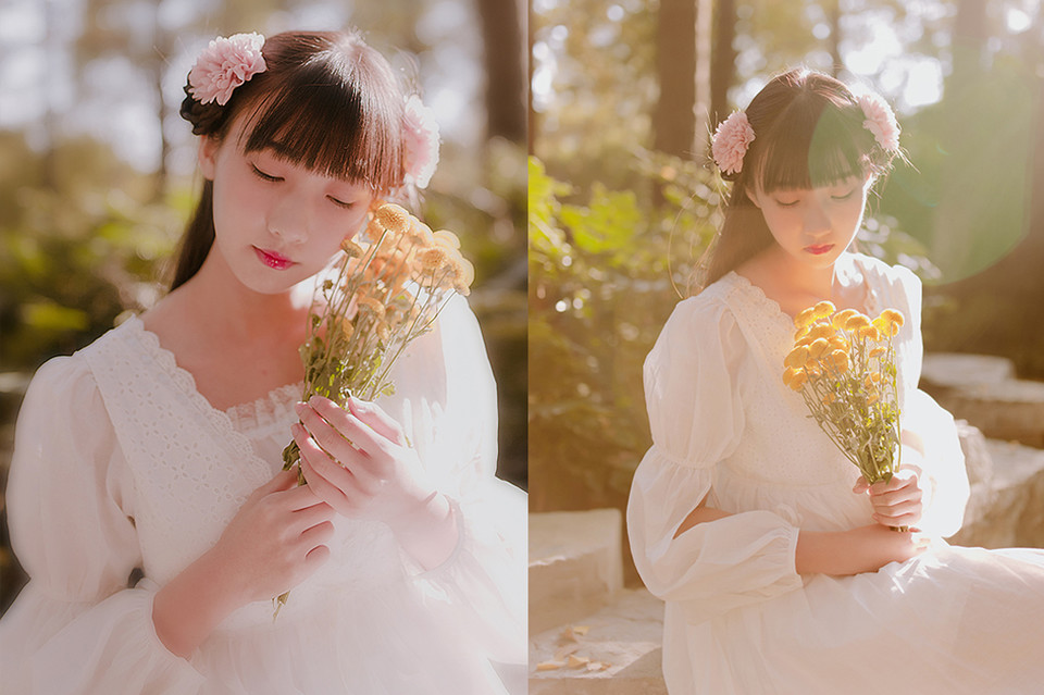 清纯女子户外迷人白裙  第11张