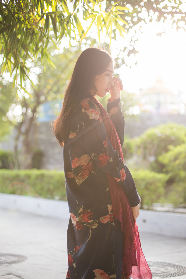 逆光少女黄昏清纯图  第3张