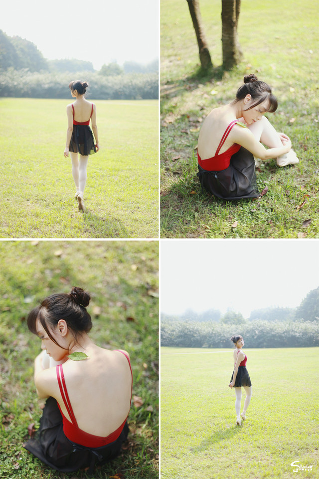 跳舞姑娘草地上的迷人舞姿  第4张