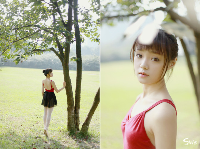 跳舞姑娘草地上的迷人舞姿  第17张