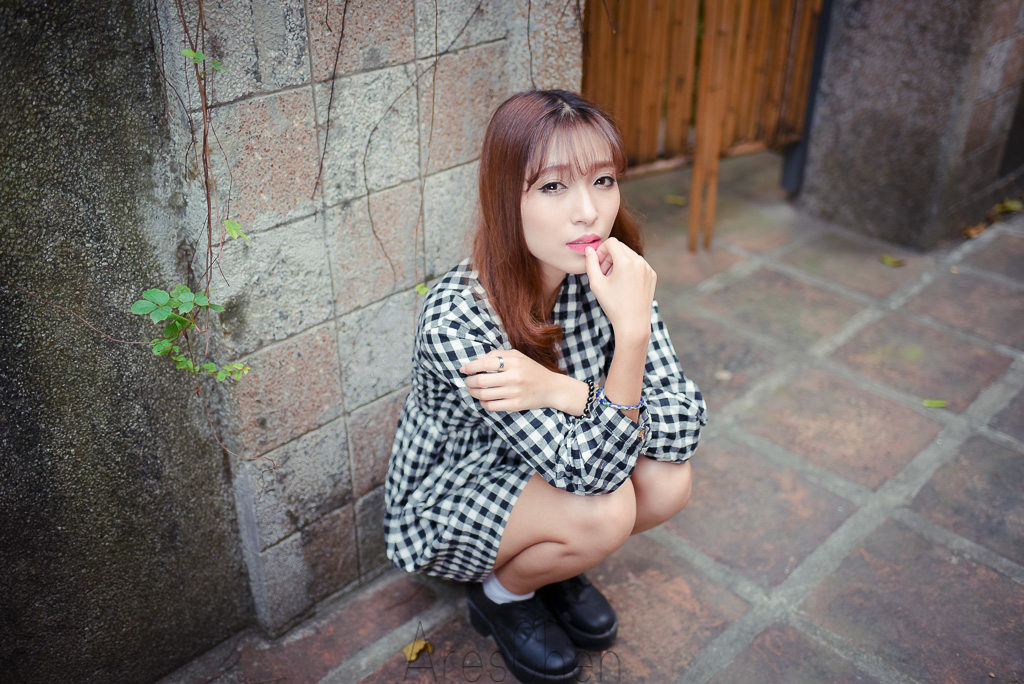格子长裙女子的秀气写真  第28张