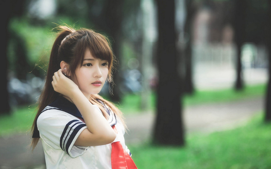 学生妹制服清纯甜美照  第8张