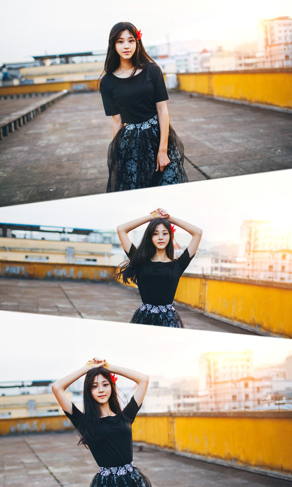 天台黄昏时的唯美迷人图  第7张