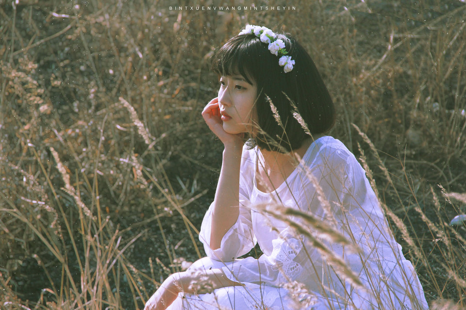 花环少女海边白裙飘飘  第12张