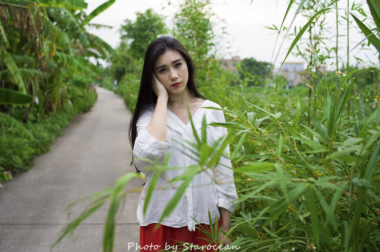 树下的清纯女神唯美写真  第3张