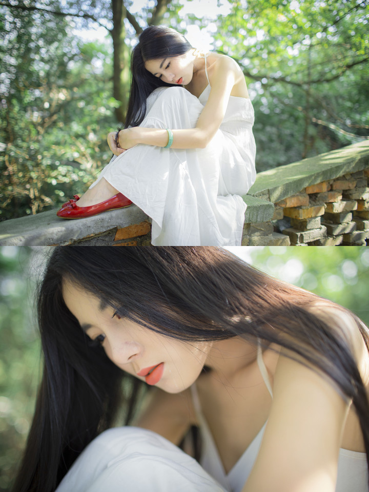 长发美女森林清纯图  第7张