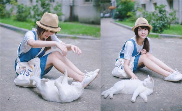 素颜美女户外清纯可人图  第3张