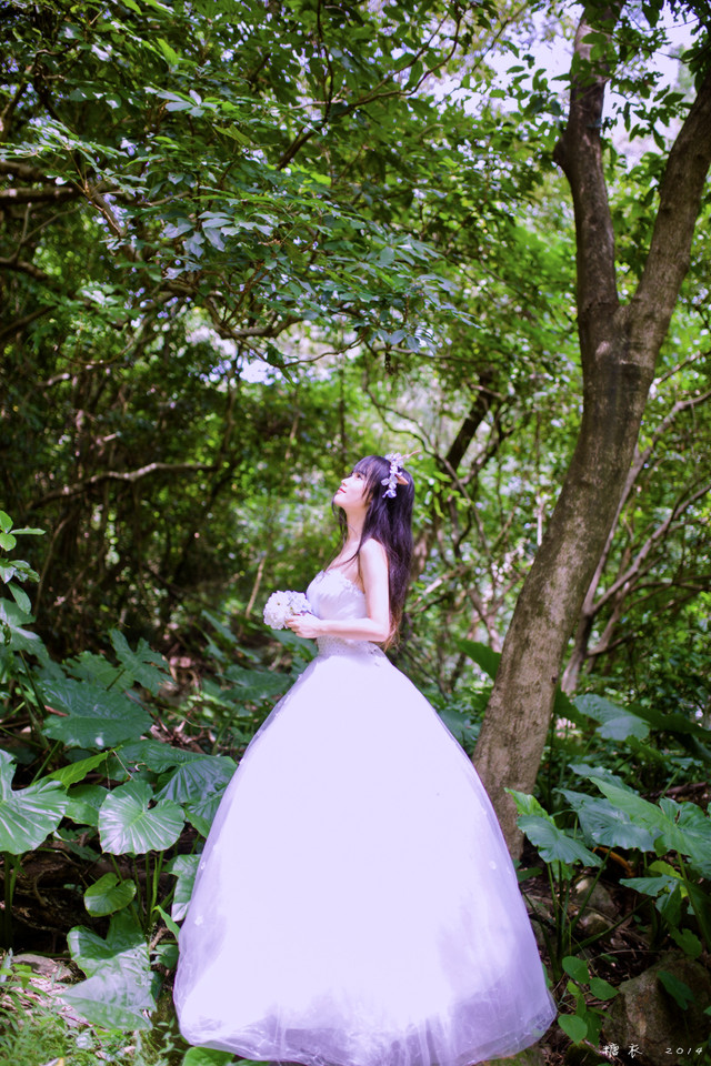 麋鹿姑娘森林唯美图  第4张
