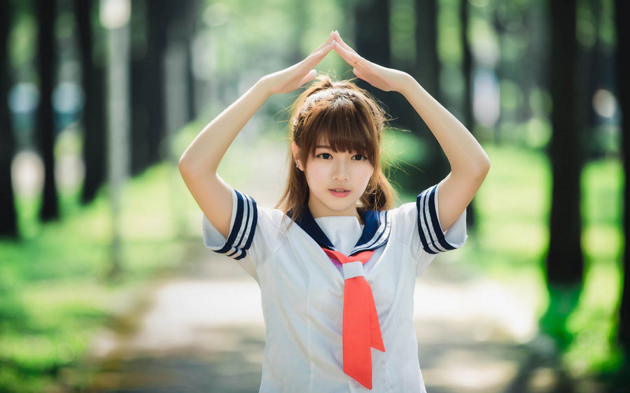 学生妹制服清纯甜美照  第10张