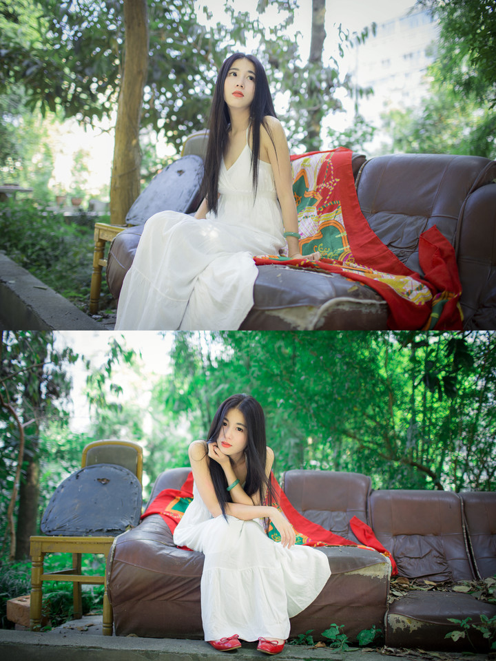 长发美女森林清纯图  第17张