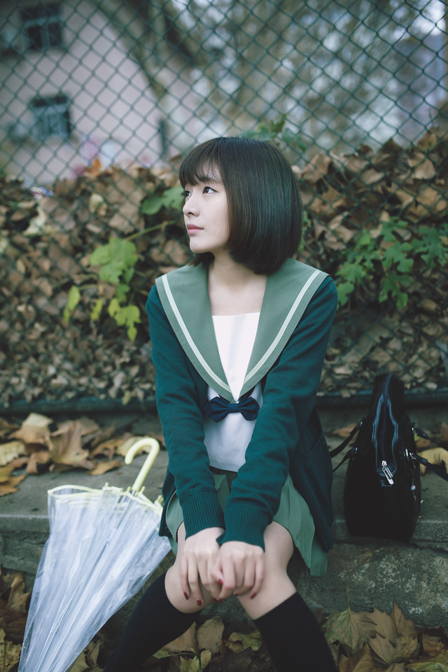 学生妹户外清纯气息  第8张