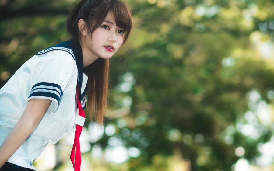 学生妹制服清纯甜美照  第5张